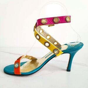 Gina colorful heels made in england.